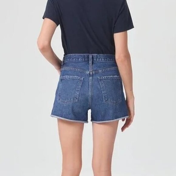 AGOLDE Dee High Rise Rolled Hem Shorts in Enamour 27 - Picture 5 of 9